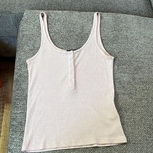 Brandy Melville pink tank with snaps Os